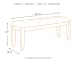 Ralene - Medium Brown - Large Uph Dining Room Bench