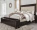 Brynhurst - Dark Brown - 5 Pc. - Dresser, Mirror, Queen Upholstered Bed with Storage Bench