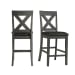 Alex - Counter Side Chair With Black PU (Set of 2) - Gray