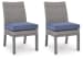 Half Moon Beach - Side Chair With Cushion (Set of 2) - Blue / Gray