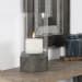Luka - Hurricane Candleholder - Pearl Silver & Black