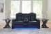 Fyne-Dyme - Sapphire - Power Reclining Loveseat with Console/Adj Hdrst