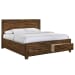 Warner - King Platform Storage Bed - Chestnut