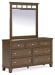 Shawbeck - Medium Brown - 5 Pc. - Dresser, Mirror, King Panel Bed
