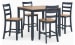 Gesthaven - Natural / Blue - Dining Room Counter Table Set (Set of 5)