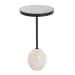 Odesa - Marble Accent Table - Black / White