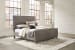 Krystanza - Weathered Gray - California King Upholstered Panel Bed