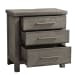 Modern Farmhouse - 3 Drawer Nightstand - Gray