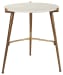 Chadton - White / Gold Finish - Accent Table
