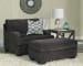 Charenton - Charcoal - 2 Pc. - Chair and a Half with Ottoman