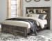 Drystan - Queen Bookcase Bed With 2 Storage Drawers - Brown / Beige