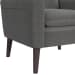 Hawk - Accent Arm Chair With Memory Foam - Boucle Gray & Espresso