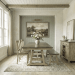 Lindsey Farm - 6 Piece Trestle Table Set - Natural & Brown