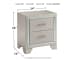 Lonnix - Silver Finish - Two Drawer Night Stand