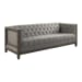 Melado Chesterfield - Sofa - Gray / Woodtone