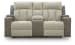 WhipLash - Sisal - Power Reclining Loveseat With Console / Adj Headrest