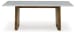 Isanti - Light Brown / White - Rectangular Cocktail Table