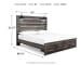 Drystan - King Panel Bed With 2 Storage Drawers - Brown / Beige
