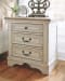 Realyn - White / Brown / Beige - Three Drawer Night Stand
