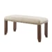 Jax - 6 Piece Dining Set, Table, 4 Upholstered Side Chairs & Bench - Dark Walnut