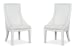 Kingston - Upholstered Host Chair (Set of 2) - Whisper White And Cerused Nutmeg