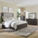 Modern Edge - 4 Piece Bedroom Set (California King Upholstered Bed, Dresser & Mirror, Chest) - Caffe