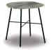 Laverford - Round End Table - Chrome / Black