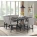 Seneca - Square Counter Table With Lazy Susan - Gray