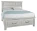 Sawmill - Queen Louver Bed - Alabaster 2-Tone