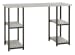 Lazabon - Gray / Black - Home Office Desk - Double-Shelf Pedestal