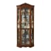 PFC Curios - Mirrored Corner Curio Cabinet - Warm Cherry Brown