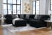 Midnight-Madness - Onyx - 5 Pc. - 4-Piece Sectional With Raf Corner Chaise, Ottoman