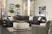Alenya - Charcoal - Left Arm Facing Loveseat 3 Pc Sectional