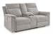 Barnsana - Ash - Dbl Power Reclining Loveseat with Console