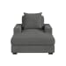 Arizona - Chaise With 1 Pillow 20", 2 Cupholders And 2 USB - Steno Charcoal