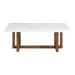 Morris - Marble Rectangular Coffee Table - White