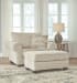 Haisley - Ivory - 2 Pc. - Chair And A Half, Ottoman