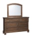 Flynnter - Medium Brown - Dresser, Mirror