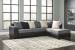 Jacurso - Charcoal - 4 Pc. - Left Arm Facing Sofa, Right Arm Facing Corner Chaise Sectional, Swivel Accent Chair, Accent Ottoman