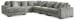 Lindyn - 6-Piece Sectional With Laf Corner Chaise - Fog