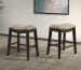 Parkside - 24'' Counter Stool - Linen / Dark Wash
