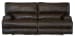 Wembley - Italian Leather Match Lay Flat Reclining Sofa - Chocolate