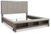 Hallanden - Gray - California King Panel Bed With Storage