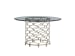 Laurel Canyon - Bollinger Round Dining Table With 54" Glass Top - Beige