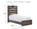 Drystan - Twin Panel Bed With 4 Side Drawers - Brown / Beige