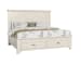 Bungalow Queen Mantel Storage Bed Finish Shown - Lattice (Soft White)