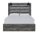 Baystorm - Gray - Queen Panel Bed - Footboard Slat