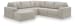 Next-Gen Gaucho - 5-Piece Sectional With LAF Corner Chaise - Gray