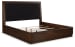 Dilenno - Dark Brown - King Upholstered Panel Bed