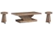 Lansbury - Rectangular Cocktail Table With 2 Accent End Tables - Antique Wheat